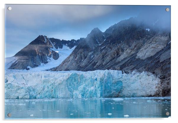 Waggonwaybreen Glacier in Albert I Land, Spitsbergen Acrylic by Arterra 