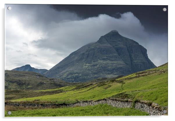 Sàil Gharb, one of Quinag's summits, Scotland Acrylic by Arterra 