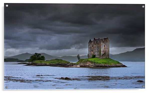 Castle Stalker, Scotland Acrylic by Arterra 