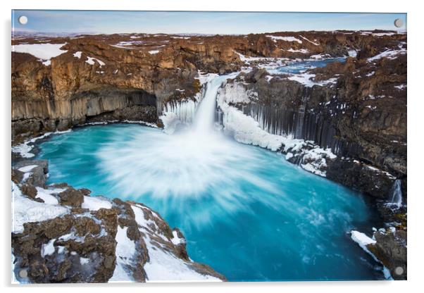Aldeyjarfoss Waterfall in Iceland Acrylic by Arterra 