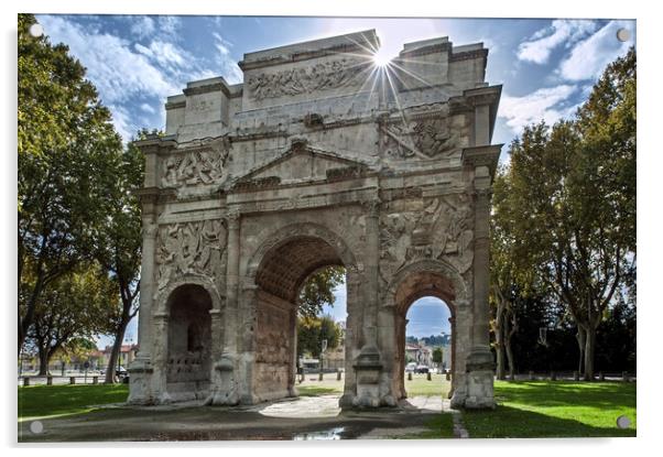 Roman Triumphal Arch of Orange in the Vaucluse, France Acrylic by Arterra 