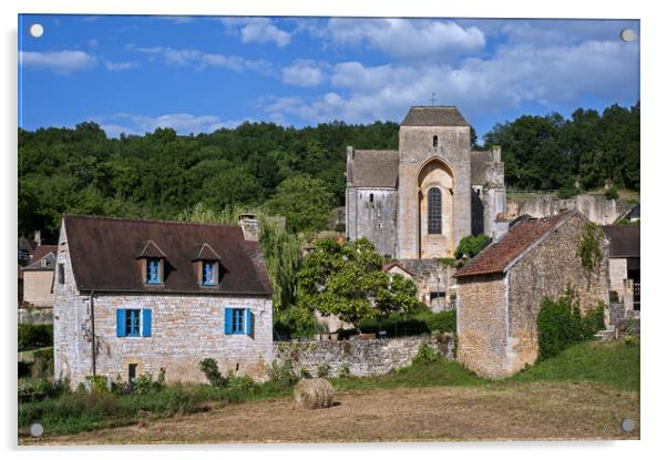 Saint-Amand-de-Coly in the Dordogne, France Acrylic by Arterra 