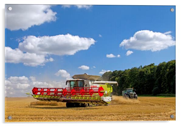 Combine Harvester and Tractor Acrylic by Arterra 