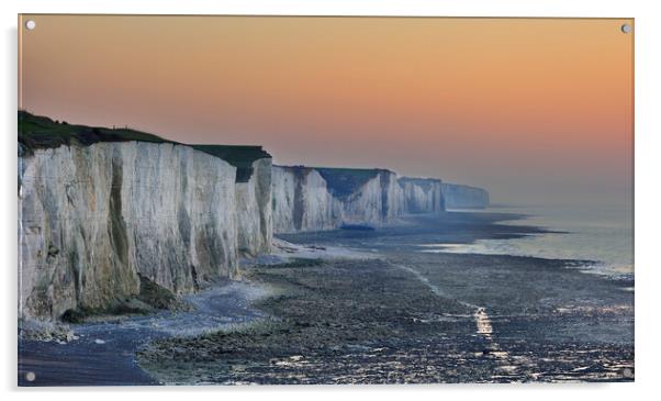 White Cliffs at Sunset Acrylic by Arterra 
