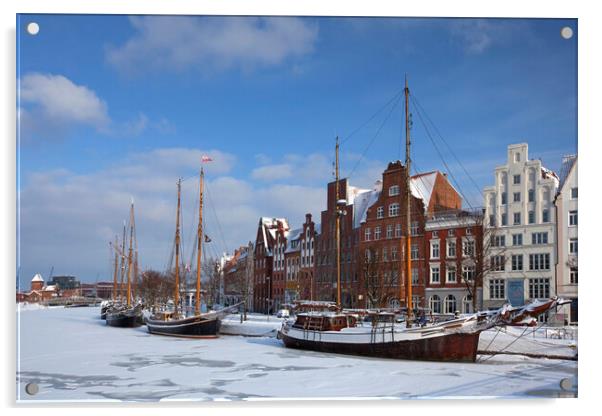 Lubeck in winter Acrylic by Arterra 