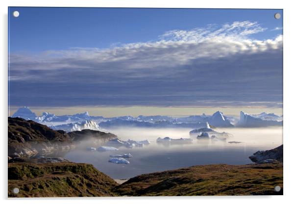 Icebergs in Disko-Bay, Greenland Acrylic by Arterra 
