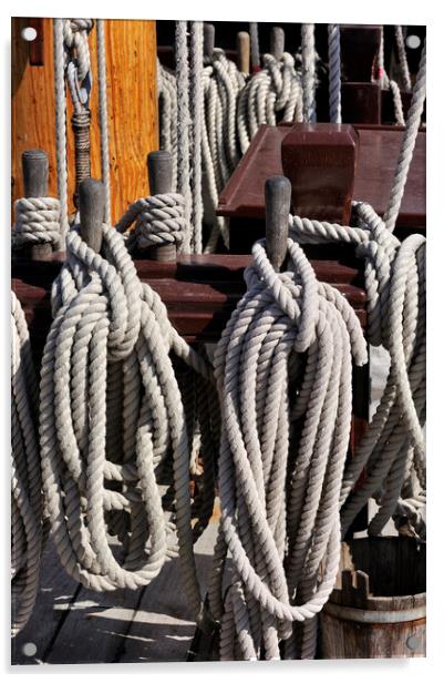Ropes and Knots on Deck Acrylic by Arterra 
