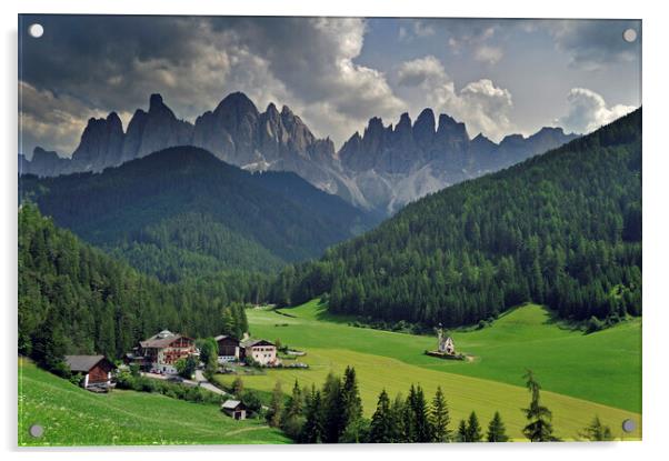 Val di Funes / Villnösstal, Dolomites Acrylic by Arterra 