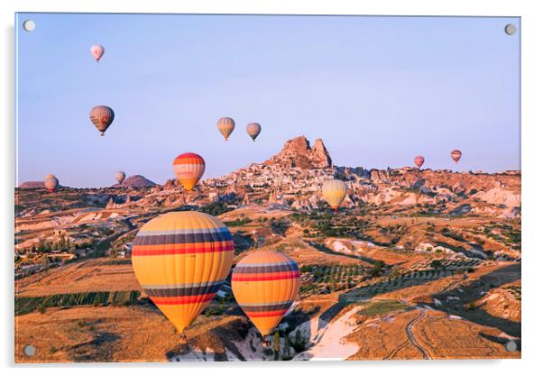 Hot Air Balloons at Cappadocia Acrylic by Arterra 