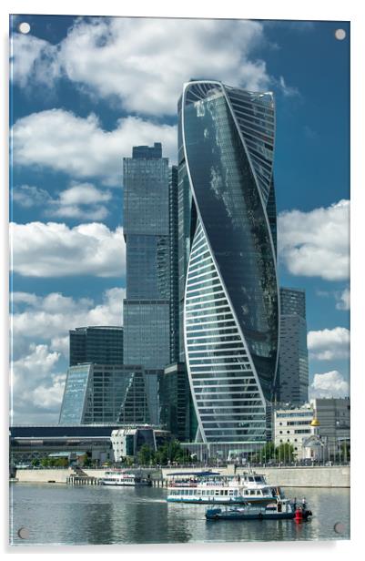 Business center "Moscow-city". Acrylic by Valerii Soloviov