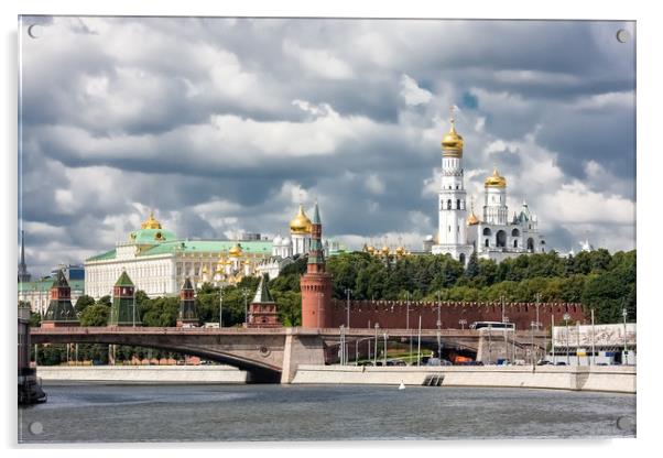 Panorama of Moscow Kremlin. Acrylic by Valerii Soloviov