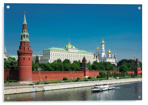 Panorama of Moscow Kremlin Acrylic by Valerii Soloviov