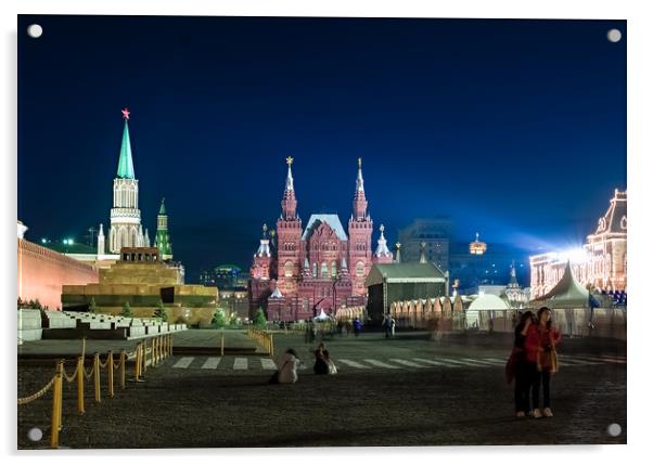 Night Moscow. Acrylic by Valerii Soloviov