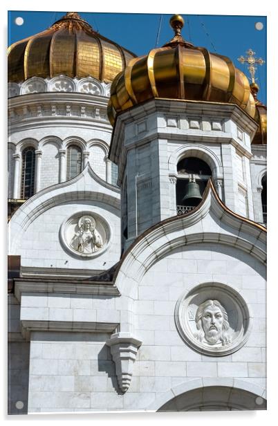 The Cathedral Of Christ The Savior. Acrylic by Valerii Soloviov