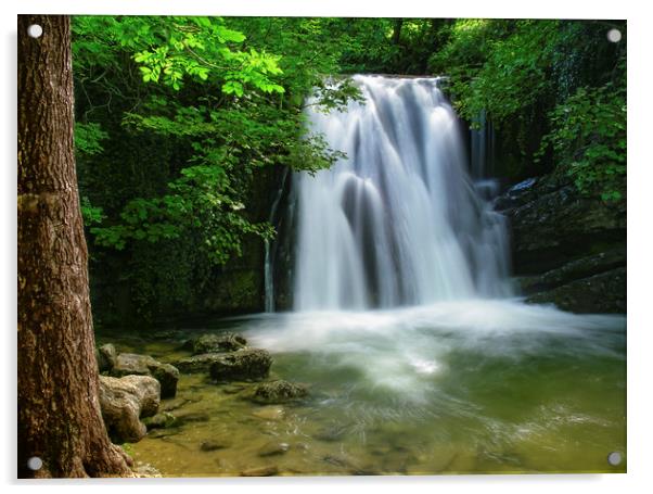 The Mesmerizing Beauty of Janets Foss Waterfall Acrylic by Jim Round