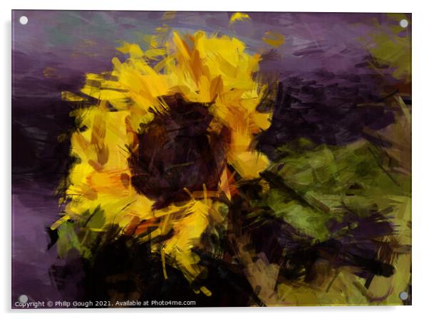 Sunflower Acrylic by Philip Gough
