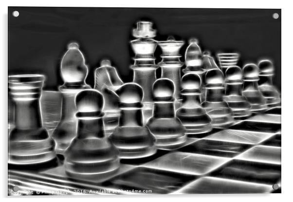 Dramatic Chess Acrylic by Philip Gough