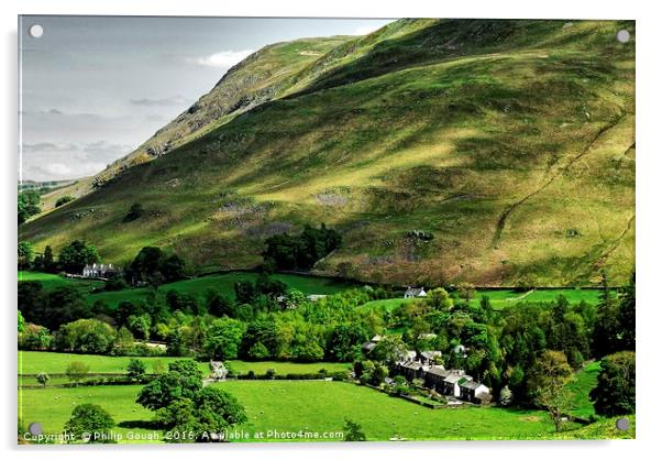 Cumbrian Landscape Acrylic by Philip Gough
