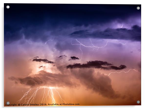Cloudscape with thunder bolt Acrylic by Ragnar Lothbrok