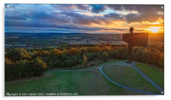 The Angel of the North Acrylic by John Carson