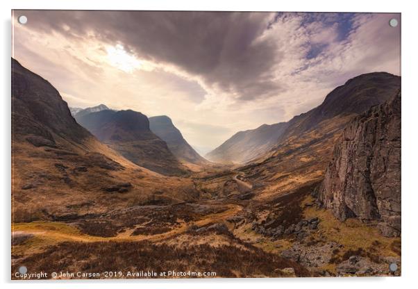 Majestic Scottish Highlands Acrylic by John Carson
