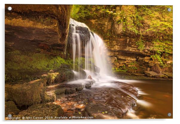 The Enchanting Cauldron Falls Acrylic by John Carson