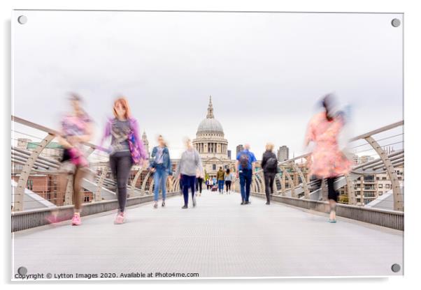 London (millennium bridge) Acrylic by Wayne Lytton
