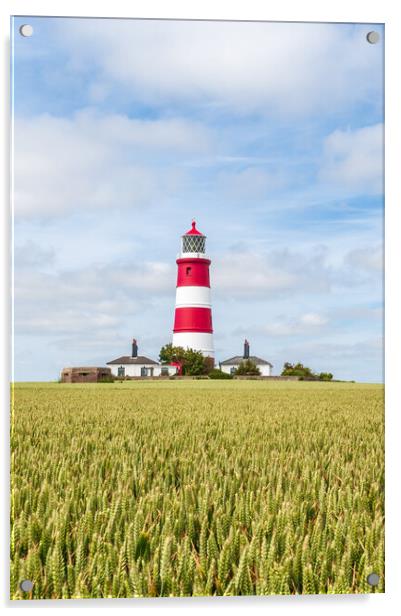 Majestic Happisburgh Lighthouse Acrylic by Kevin Snelling