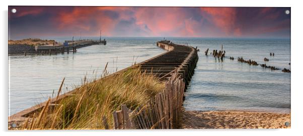 Serene Suffolk Coastline Acrylic by Kevin Snelling