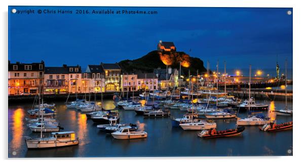 Ilfracombe by night Acrylic by Chris Harris