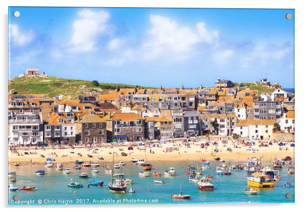 St Ives Bay Acrylic by Chris Harris