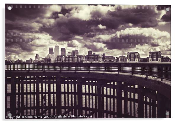 Canary Wharf skyline Acrylic by Chris Harris