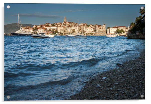 Korcula city on the island Korcula as a part of Cr Acrylic by Sulejman Omerbasic