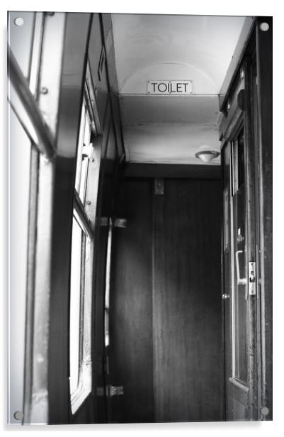 Toilets on Swanage steam train Acrylic by bliss nayler