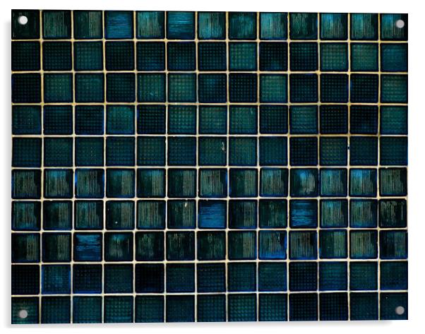 Blue glass wall Acrylic by Vadim Fomin