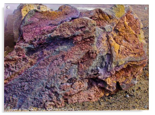 Colourful Icelandic geothermal rock Acrylic by Tom Dolezal