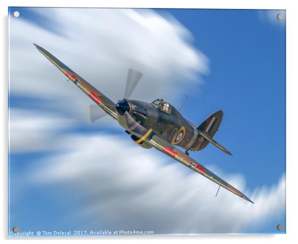 Hawker Hurricane wall art Acrylic by Tom Dolezal