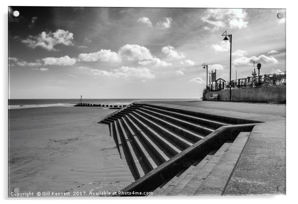 Mablethorpe Beach Acrylic by GILL KENNETT