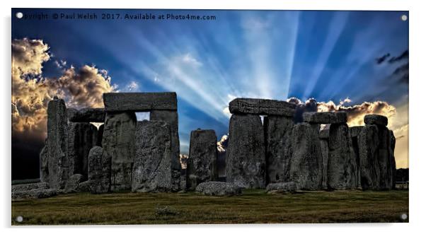Stonehenge Acrylic by Paul Welsh