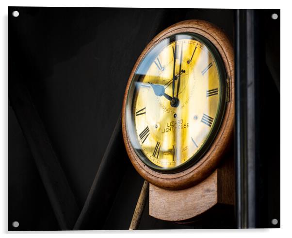 Timeless Elegance: Antique Lighthouse Clock Acrylic by Steve Heap