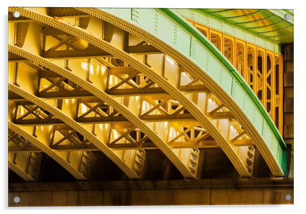 Underneath Southwark Bridge in London Acrylic by Steve Heap