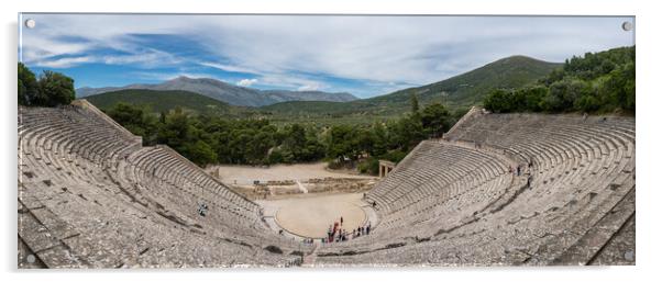 Massive amphitheatre at Sanctuary of Asklepios at Epidaurus Gree Acrylic by Steve Heap