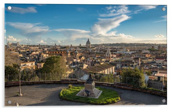 Skyline of the city of Rome, Italy Acrylic by Steve Heap