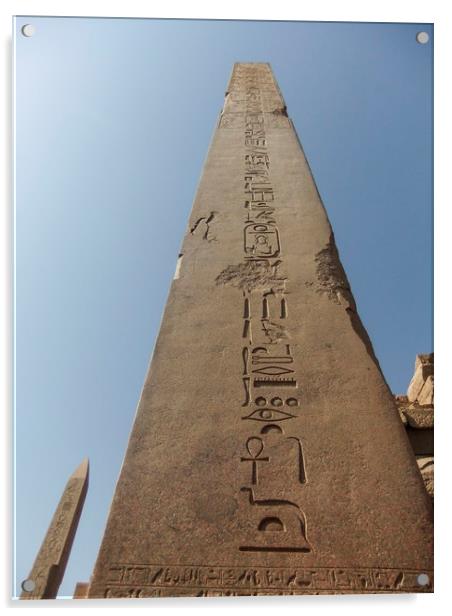 Obelisk in Karnak Acrylic by Jackie Davies