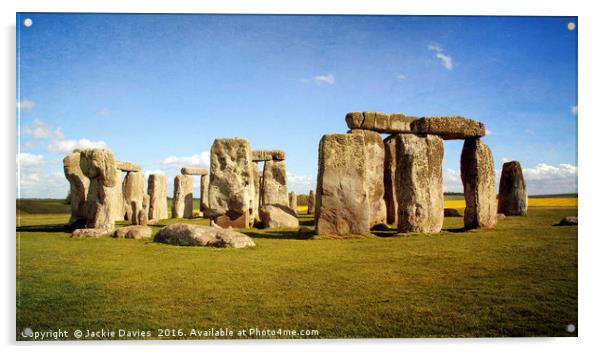 Stonehenge Acrylic by Jackie Davies