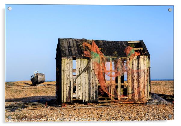 Abandoned Shed  on Dungeness Beach Acrylic by Jackie Davies
