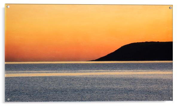 Ocean Sunset Acrylic by Jackie Davies