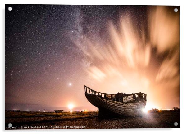 Shipwreck at Night, Dungeness Acrylic by Dirk Seyfried