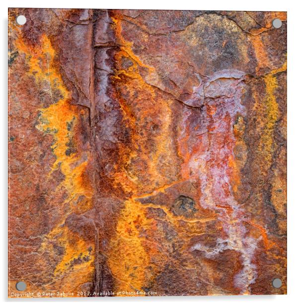 An abstract in rust Acrylic by Peter Zabulis