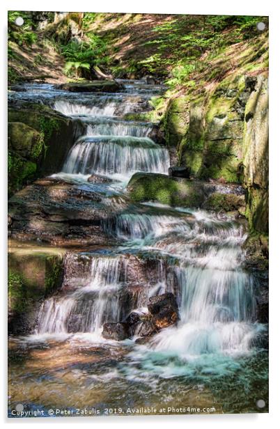 Lumsdale Falls Acrylic by Peter Zabulis